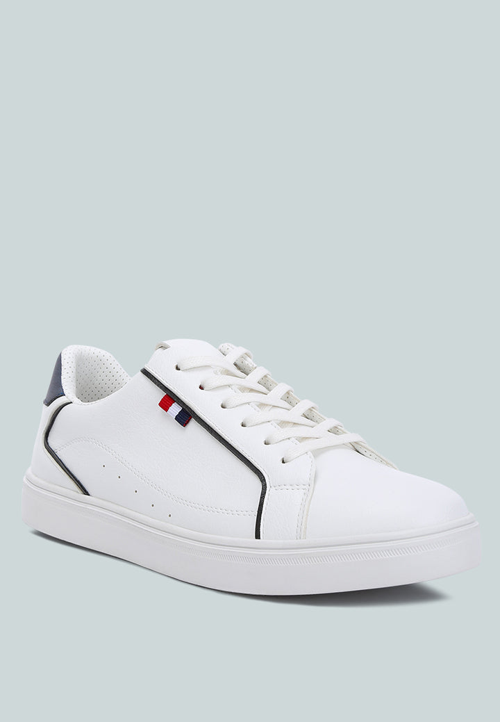 men's low top lace-up sneakers by ruw#color_white