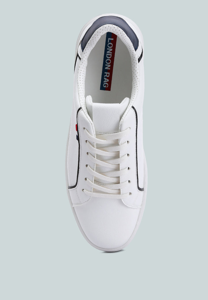 men's low top lace-up sneakers by ruw#color_white