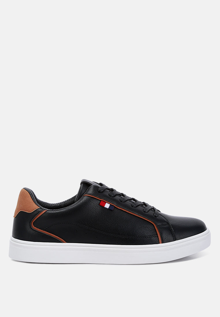 men's low top lace-up sneakers by ruw#color_black