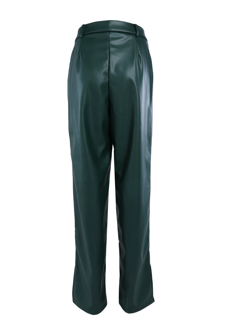 ladies straight trousers#color_bottle-green