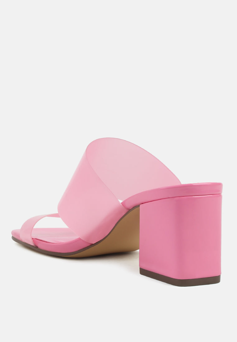 libby clear strap squared toe sandals#color_pink