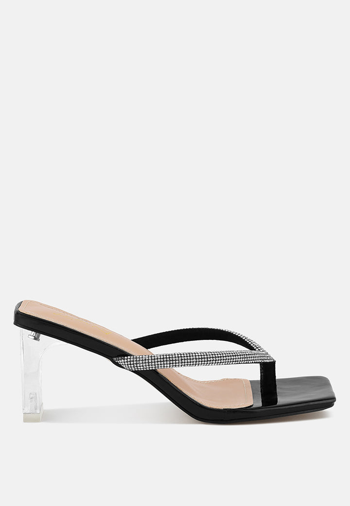 litchi rhinestone embellished strap sandals by ruw#color_black
