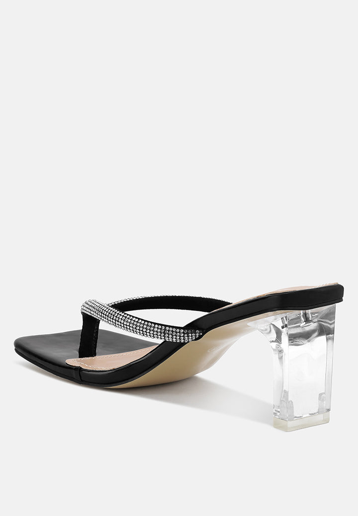 litchi rhinestone embellished strap sandals by ruw#color_black