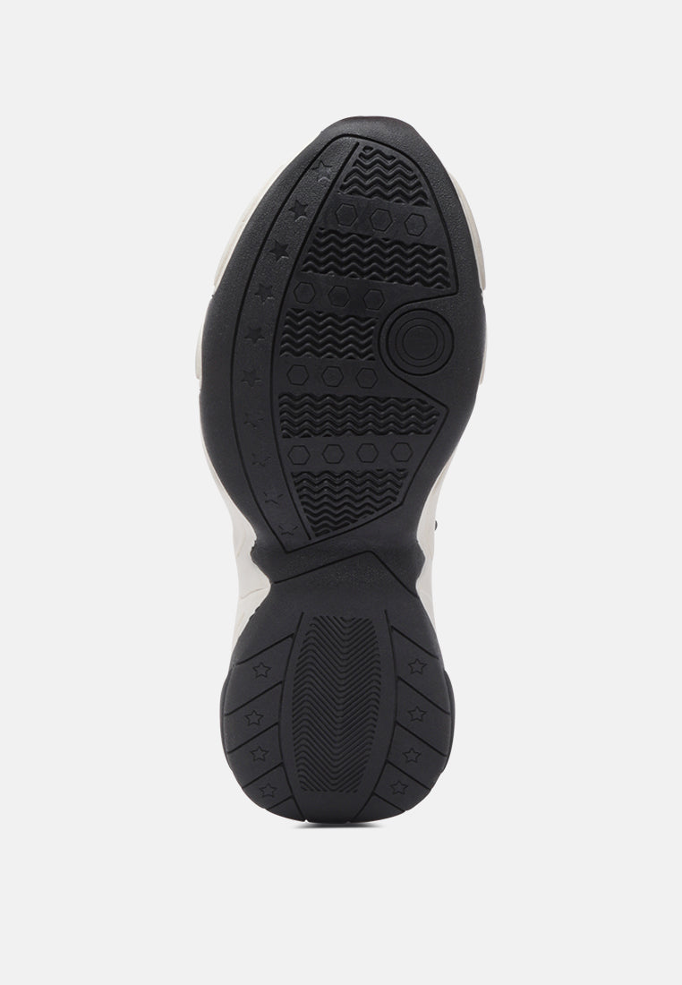 logan contrast tape sporty lace-up ankle boots#color_black