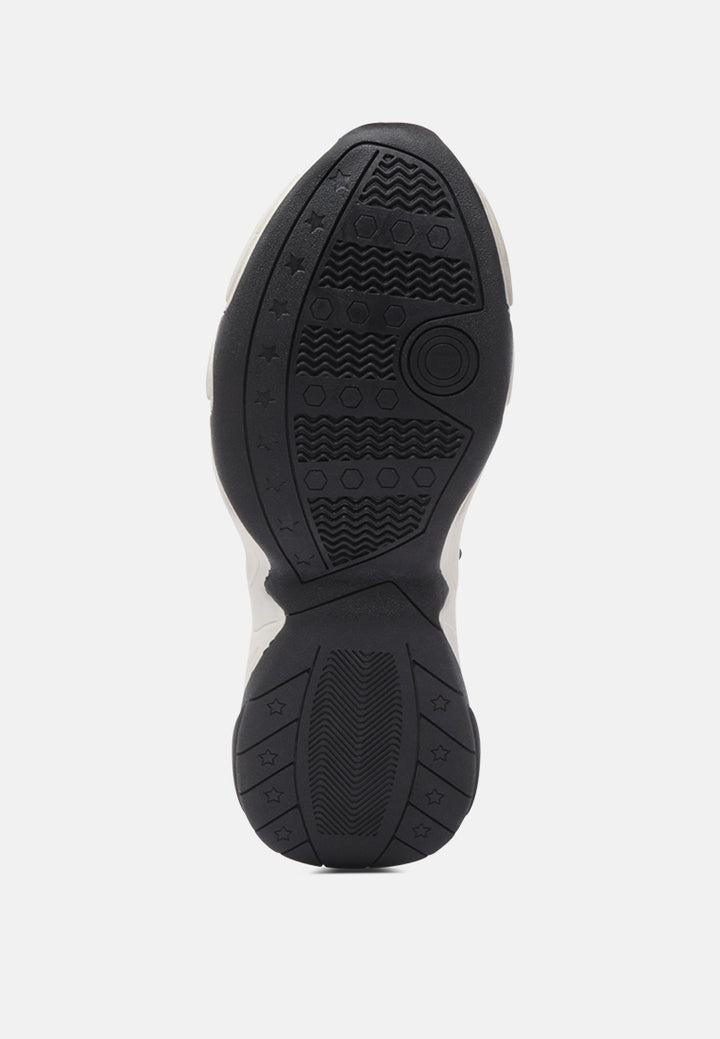 logan contrast tape sporty lace-up ankle boots#color_black