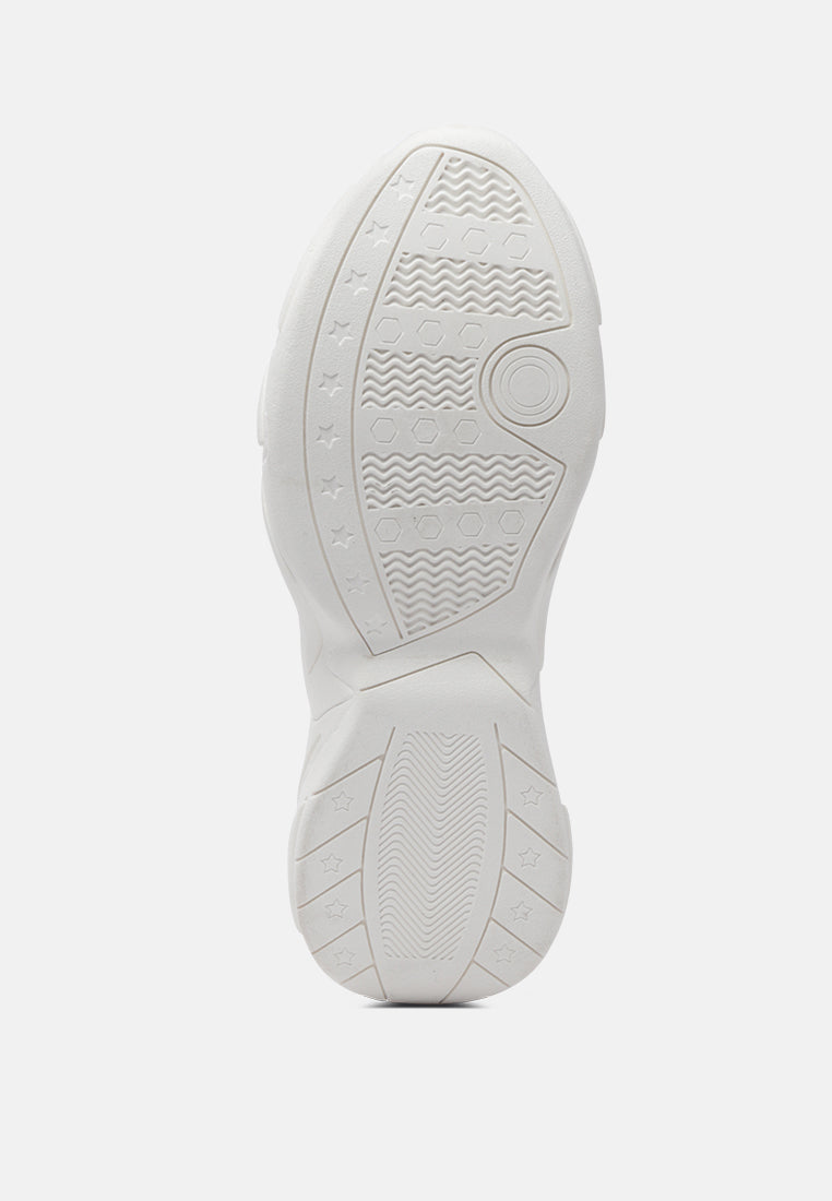 logan contrast tape sporty lace-up ankle boots#color_white