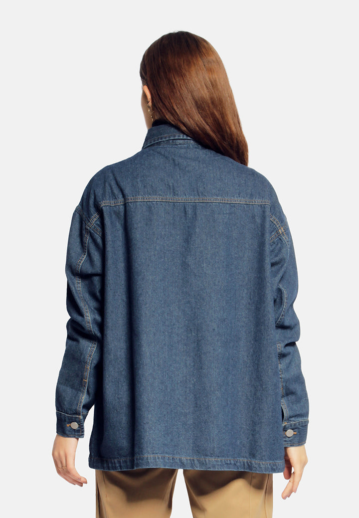 long denim jacket#color_dark-blue