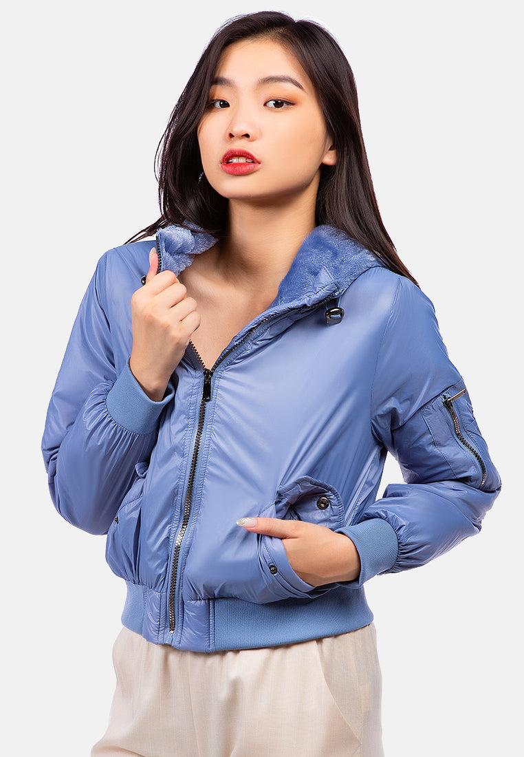 long sleeve hoodie puffer jacket#color_denim