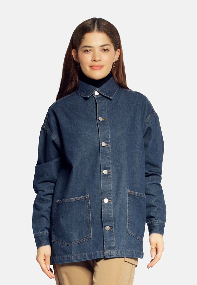 long denim jacket#color_dark-blue