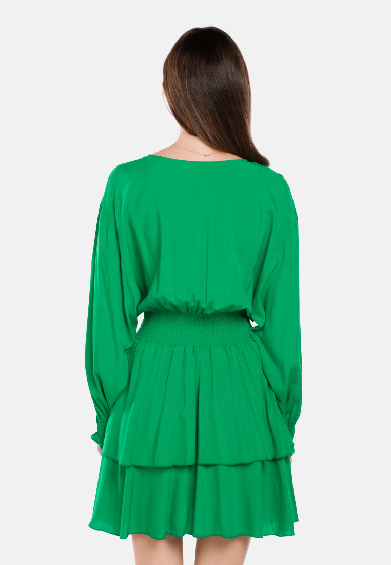 long lantern sleeves dress by ruw#color_green