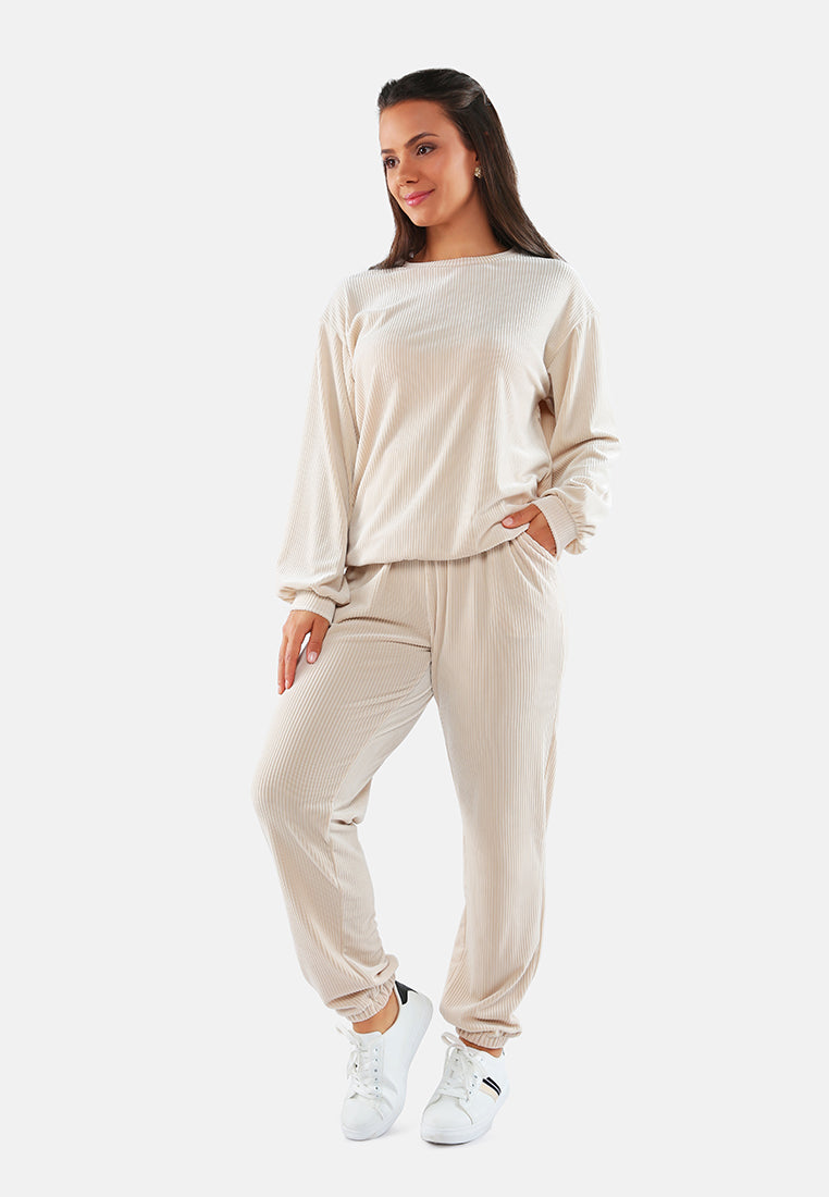 loungewear corduroy pants by ruw#color_beige