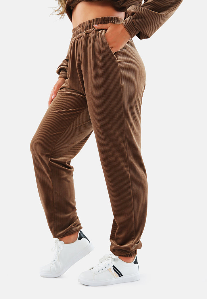 loungewear corduroy pants by ruw#color_brown