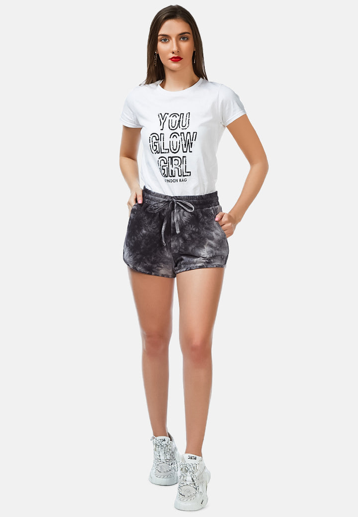 lounging around tie-dye shorts#color_black