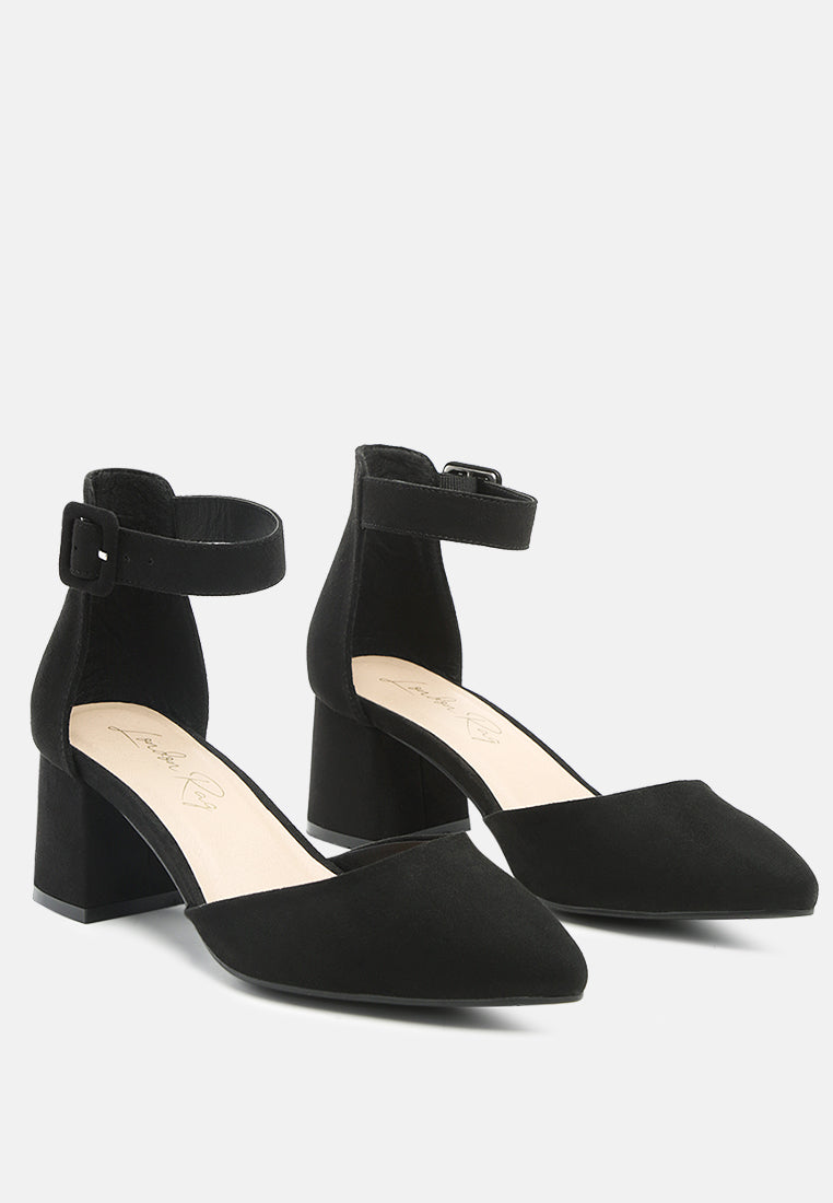 low block heel micro suede sandals by ruw#color_black