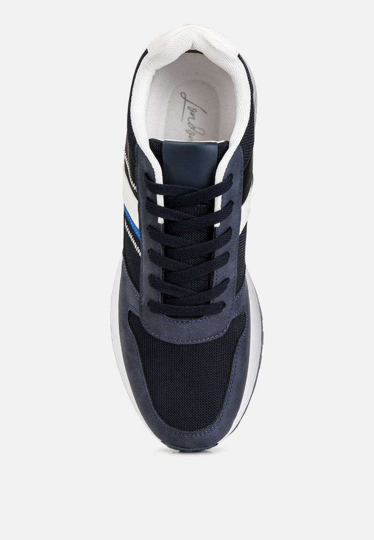 lug sole casual sneakers#color_navy