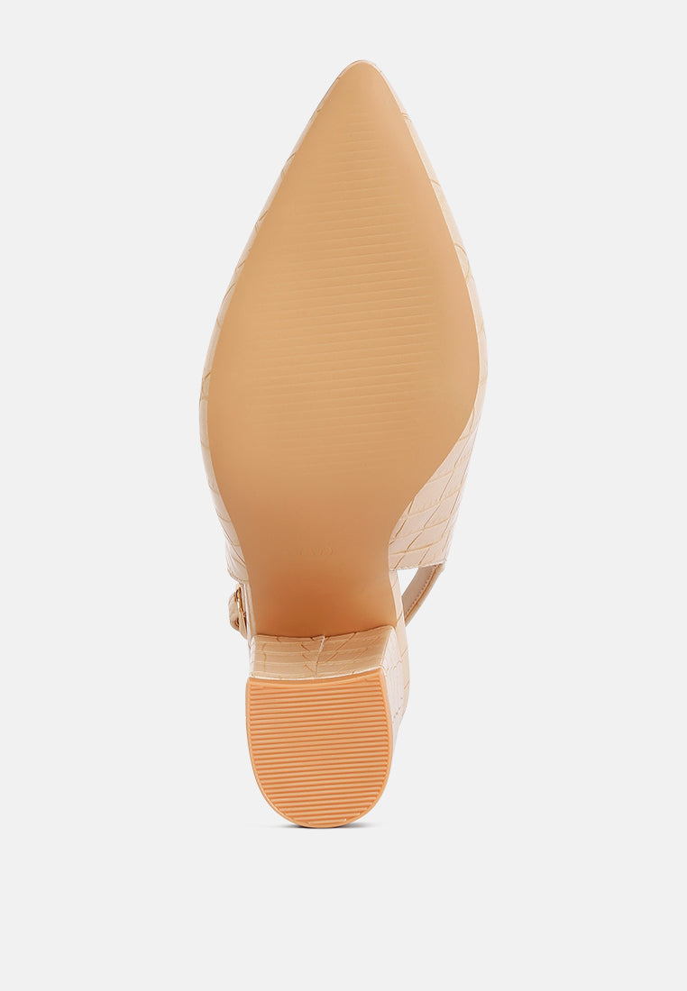 macha croctexture sling back heels#color_beige