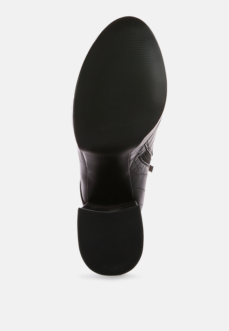magdalene croc high heel patform boots by ruw#color_black