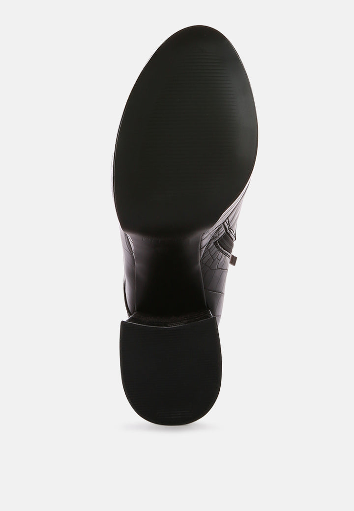 magdalene croc high heel patform boots by ruw#color_black