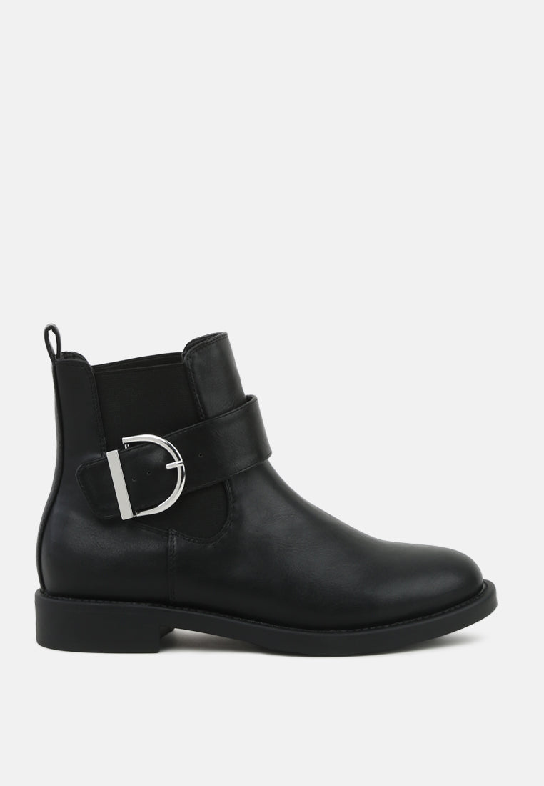 marina buckle detail chelsea boots#color_black