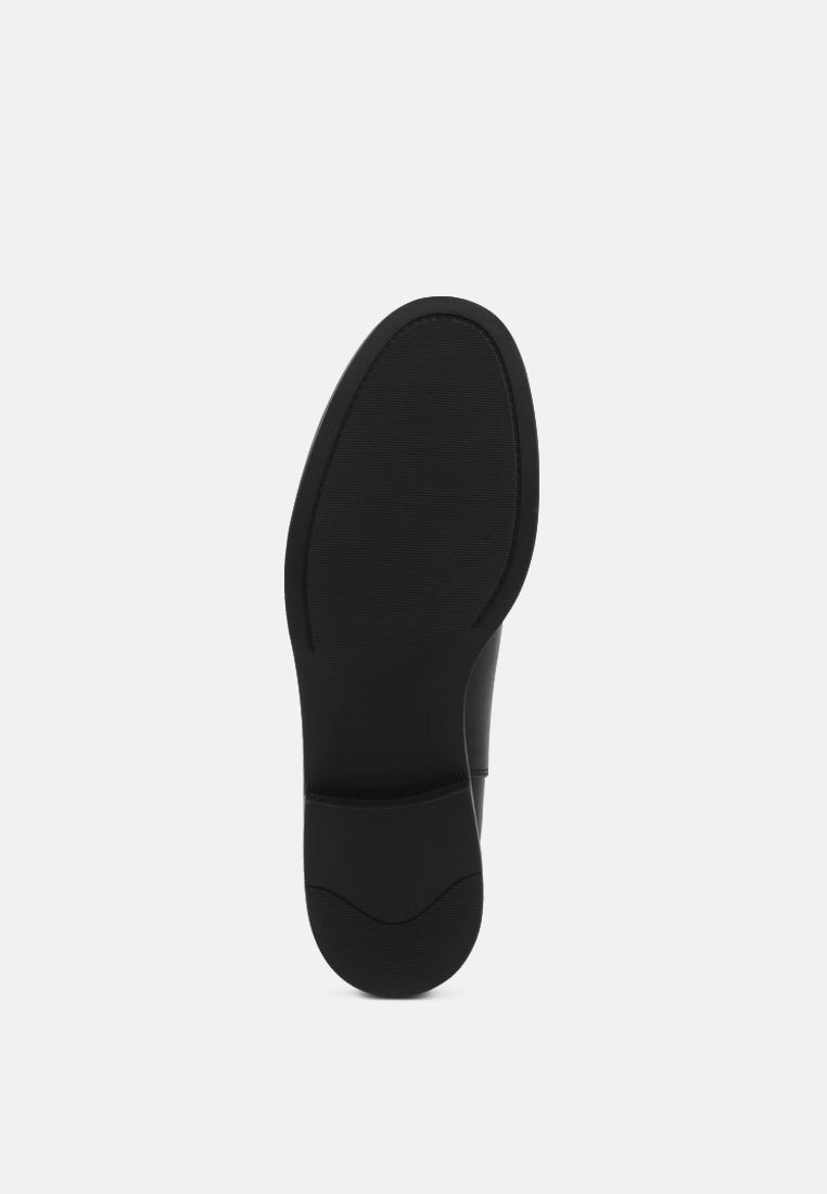 marina buckle detail chelsea boots#color_black