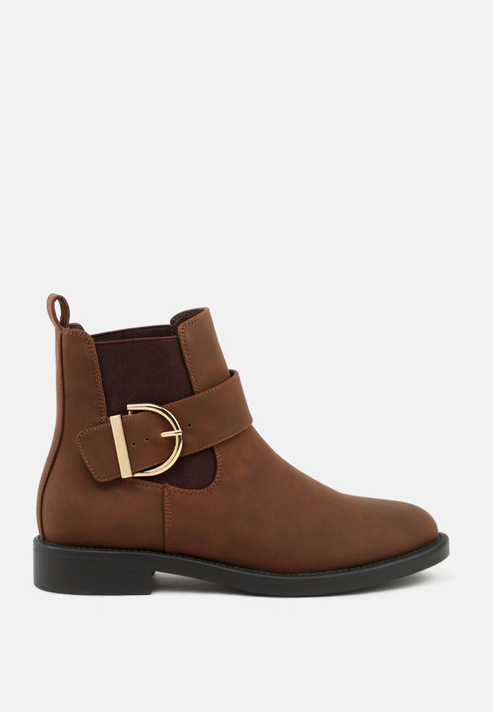 marina buckle detail chelsea boots#color_brown