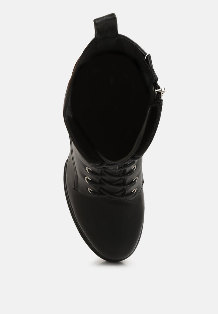 meows faux leather high heel platform ankle boots by ruw#color_black
