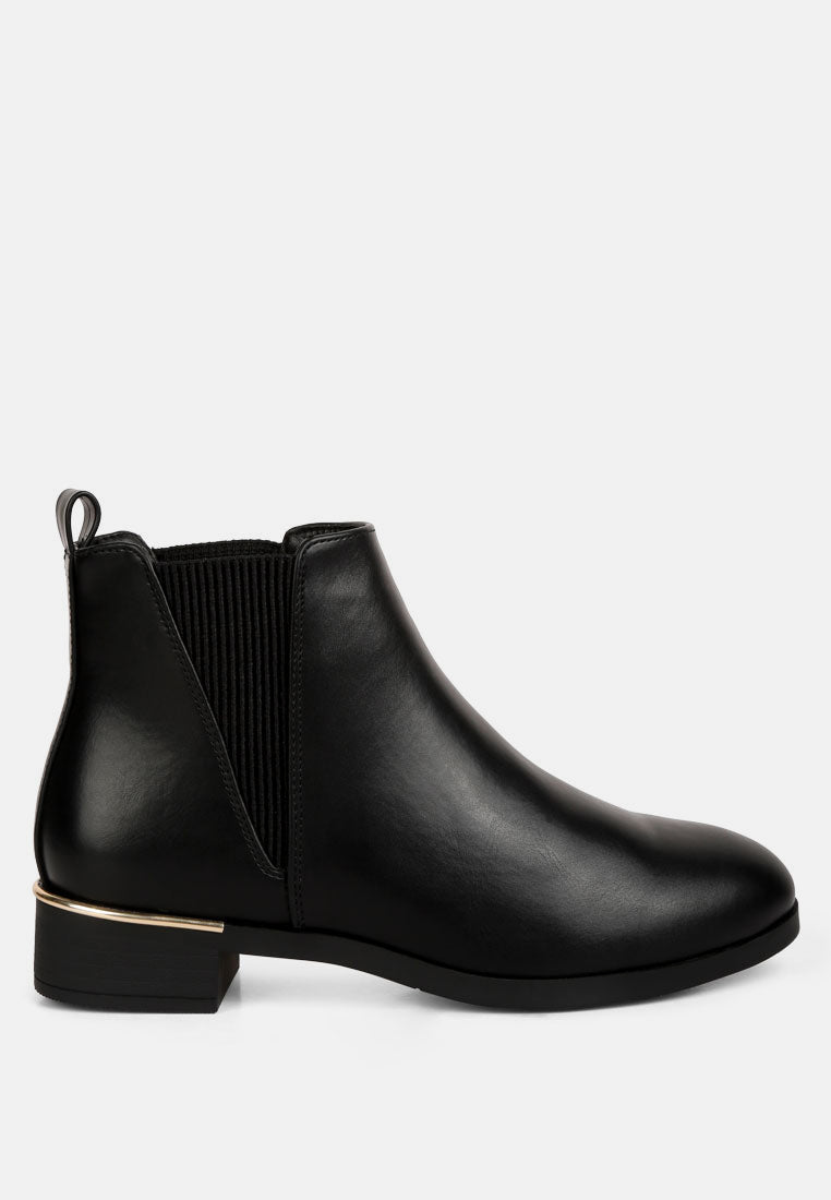 amara metallic sling detail chelsea boots by ruw#color_black