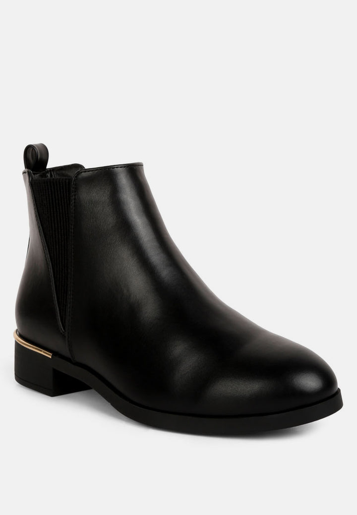 amara metallic sling detail chelsea boots by ruw#color_black