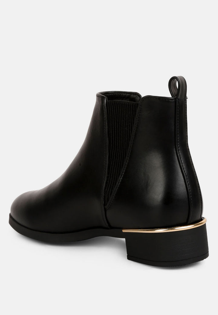 amara metallic sling detail chelsea boots by ruw#color_black