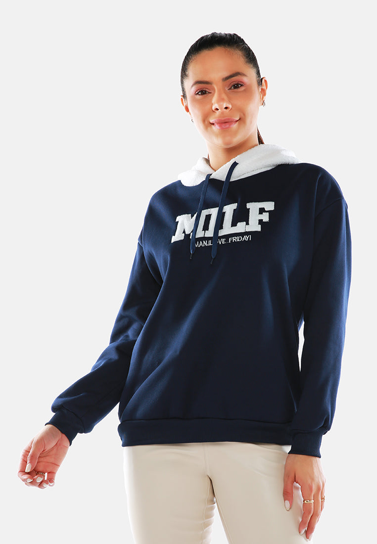 milf (man i love friday) embroidered hoodie#color_navy