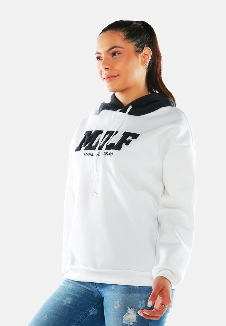 milf (man i love friday) embroidered hoodie#color_white