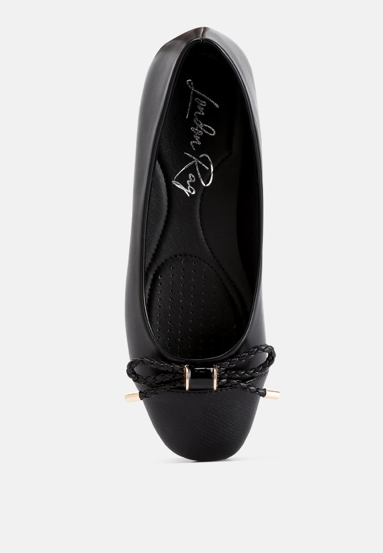 moi metallic embellished flat ballerinas by ruw#color_black