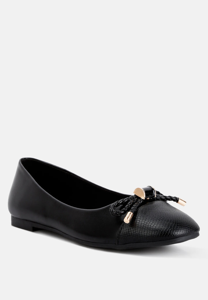 moi metallic embellished flat ballerinas by ruw#color_black