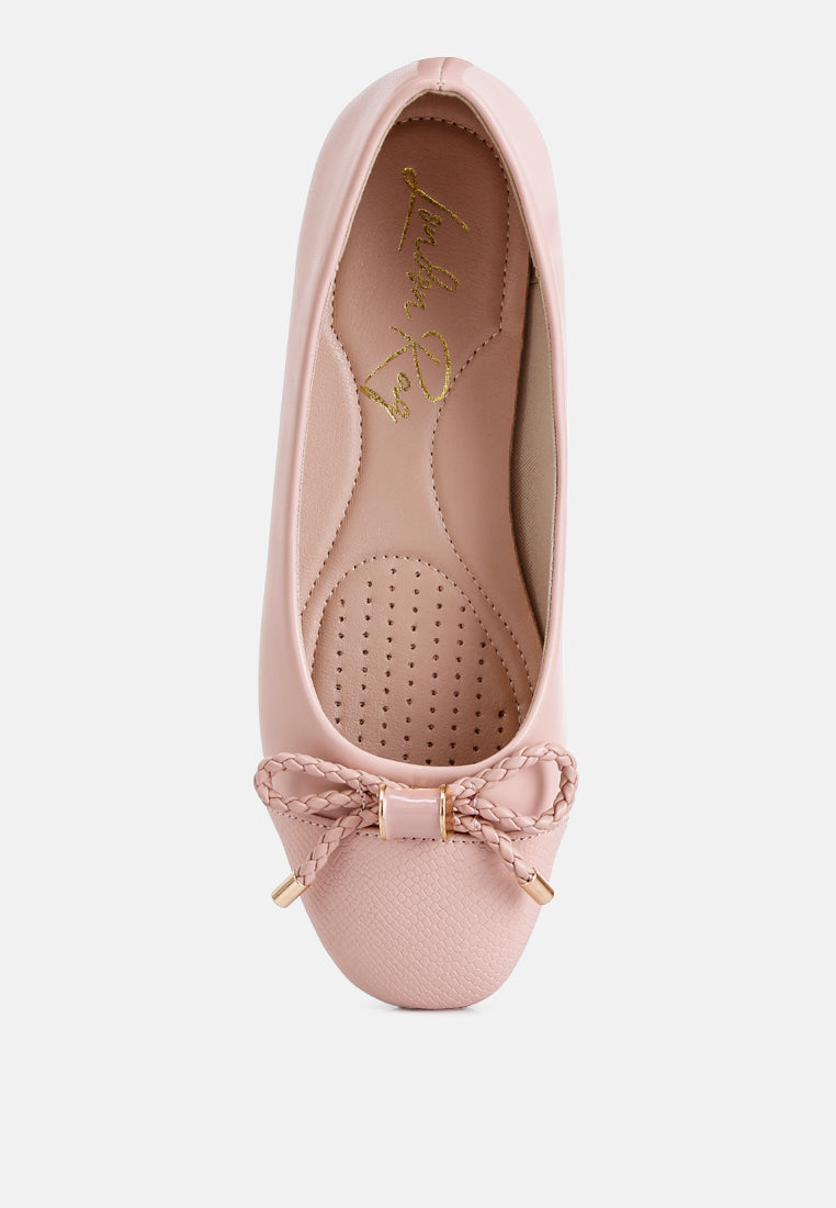 moi metallic embellished flat ballerinas by ruw#color_pink