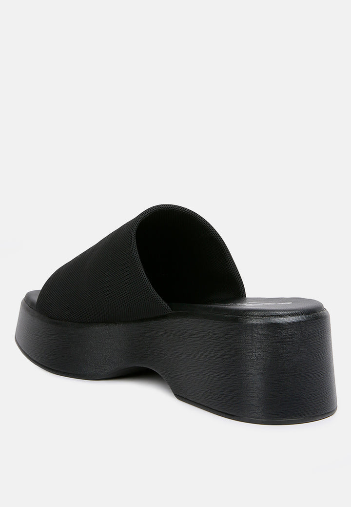 morowa casual platform sliders#color_black