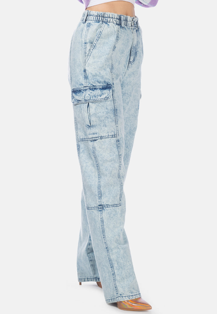 multi panel washed denim pants#color_light-blue