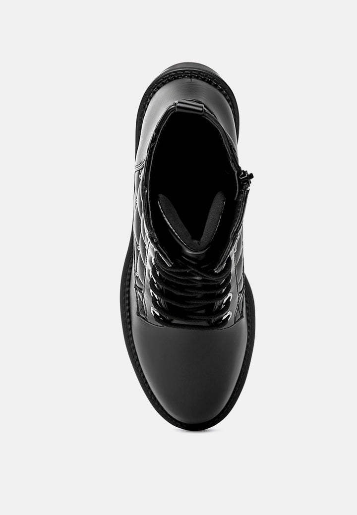 nadal chunky quilted and studded ankle boots#color_black