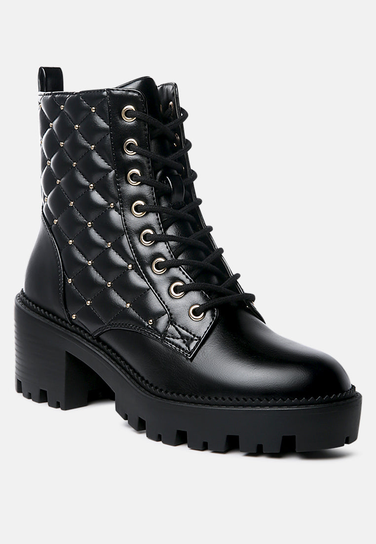 nadal chunky quilted and studded ankle boots#color_black