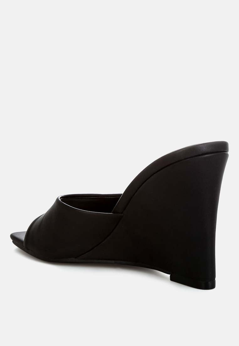 shiloy recycled faux leather wedge Sandals#color_black
