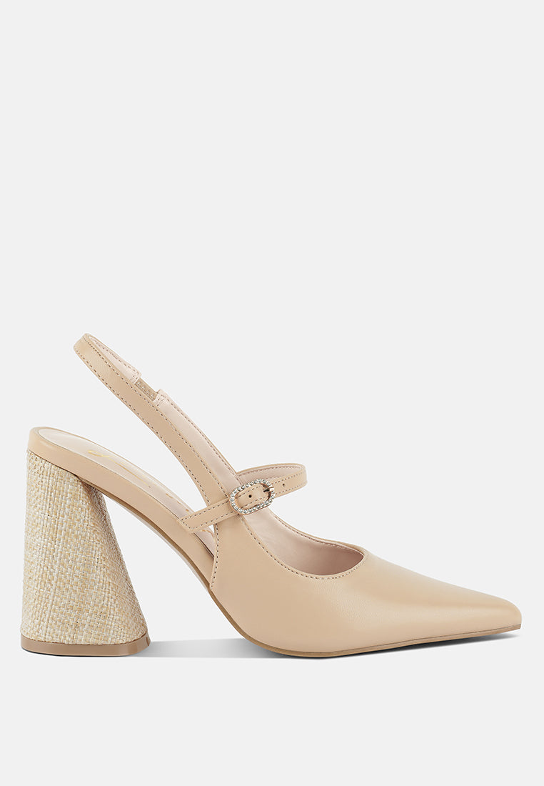 nougat flared heel party sandals#color_beige