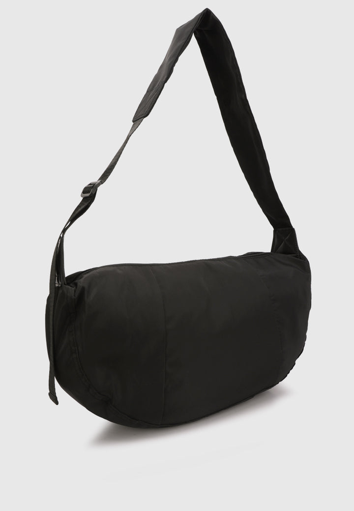 nylon hobo bag with adjustable straps#color_black