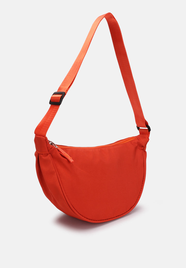 nylon mini shoulder bag#color_orange