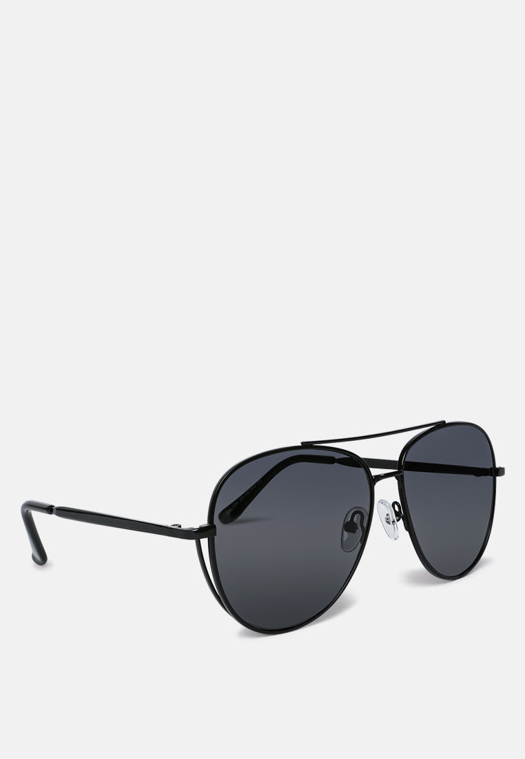 ombre tinted aviator classic sunglasses#color_black