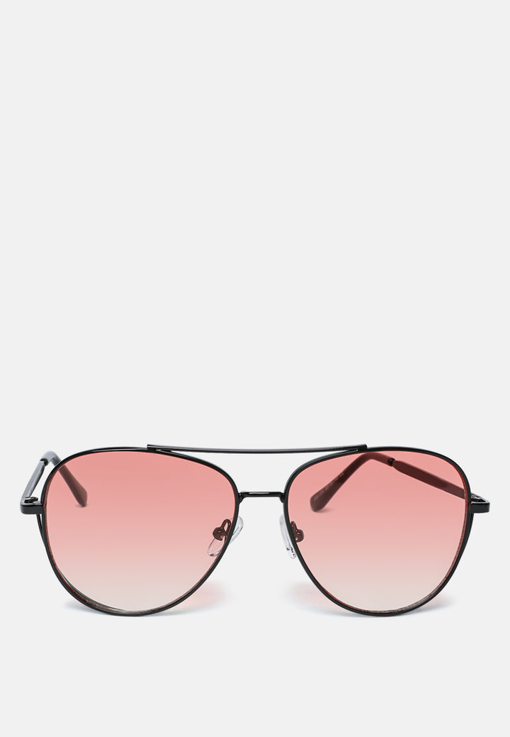 ombre tinted aviator classic sunglasses#color_pink