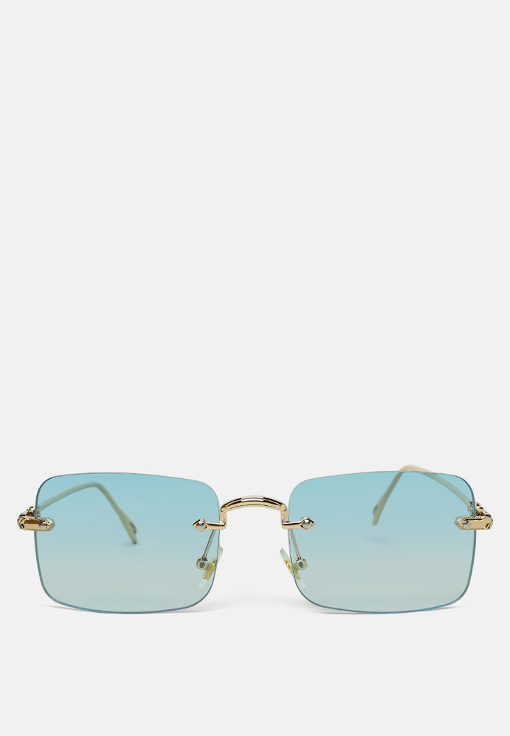 ombre tinted rimless sunglasses#color_blue