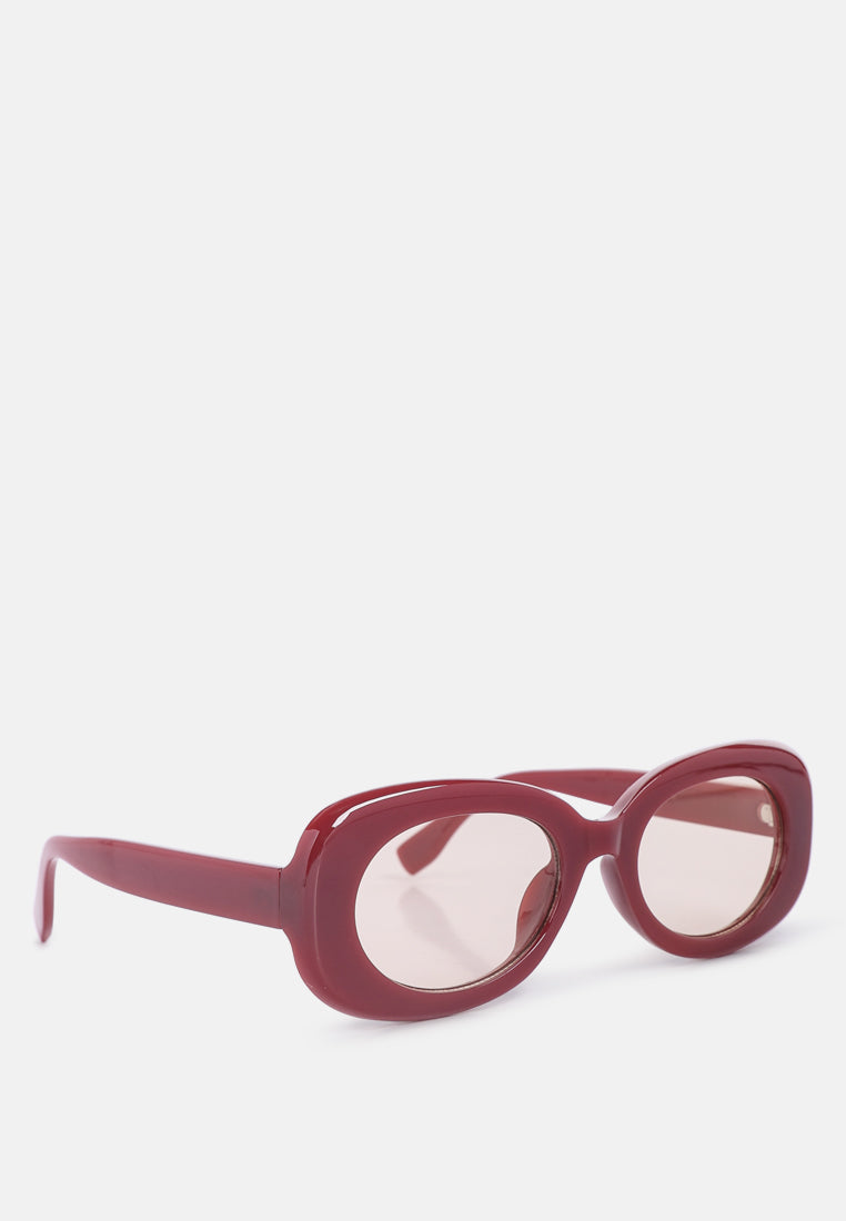oval frame sunglasses#color_red