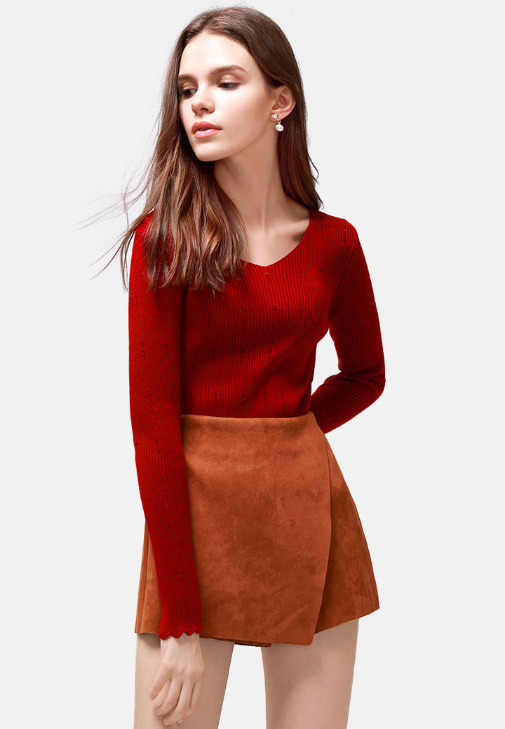 overlay flap skort#color_camel