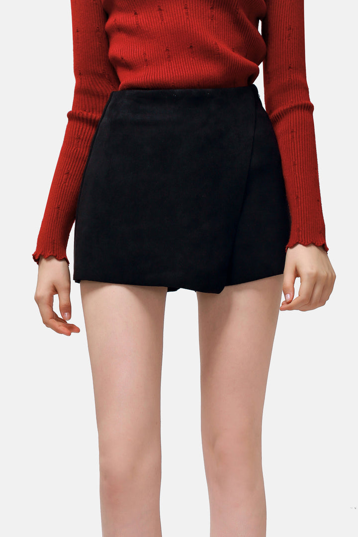 overlay flap skort#color_black