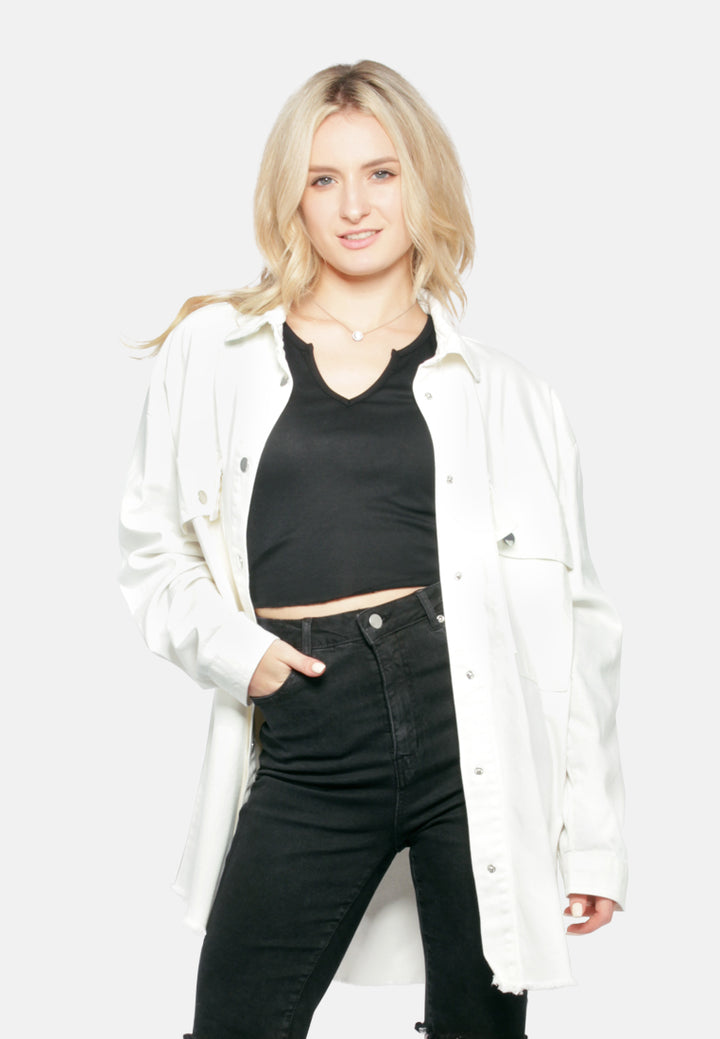 oversized long sleeve shacket#color_off-white