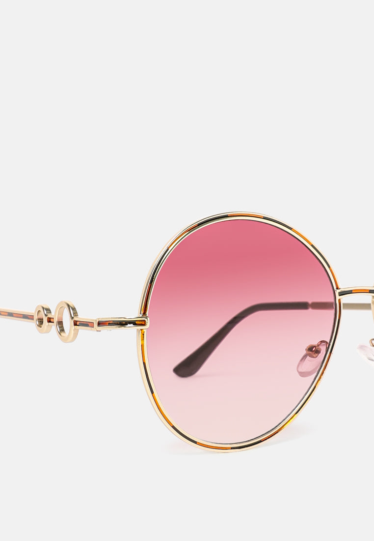 oversized full rim oval sunglasses#color_pink